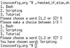 Nested Bash if else statement